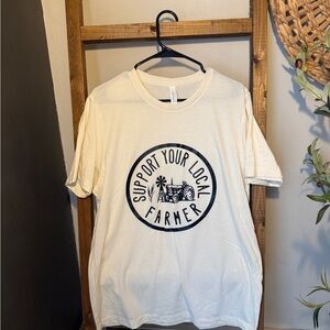 Bella Canvas Cream Tee with Black Print